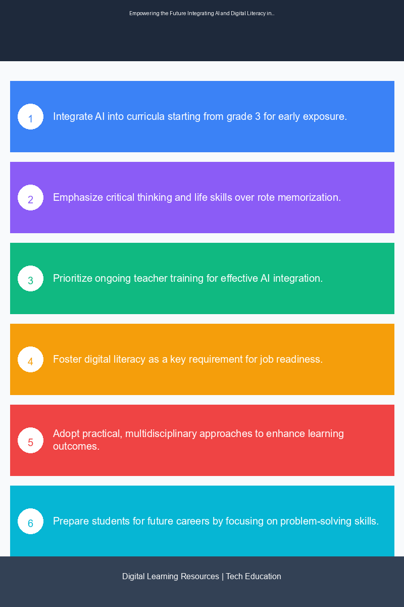 Visual guide on integrating AI and digital literacy into educational curricula