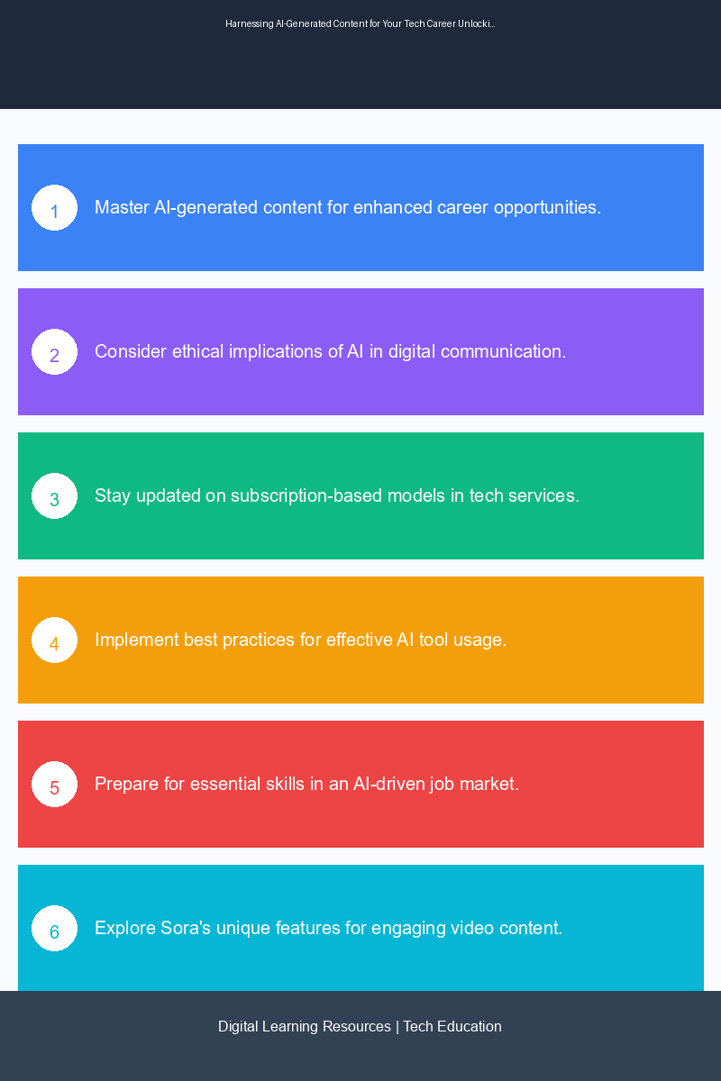 Educational infographic on leveraging AI tools for tech career advancement