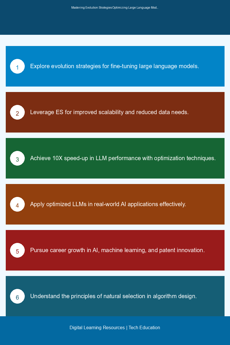 Infographic illustrating the benefits of evolution strategies in fine-tuning large language models