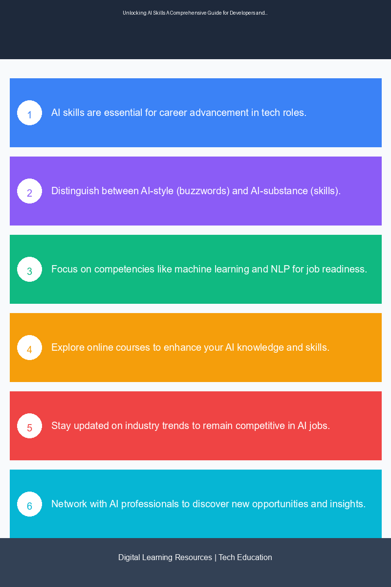 Educational infographic illustrating AI skills and career pathways for tech professionals