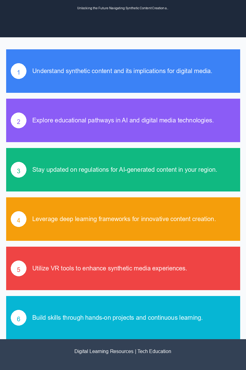 Educational infographic on synthetic content trends and AI technologies in digital media