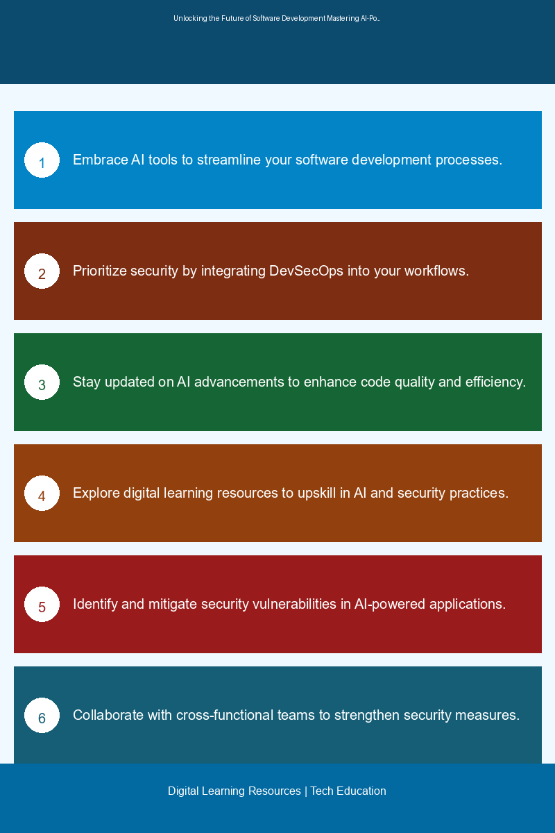 Educational infographic on AI workflows and security in software development