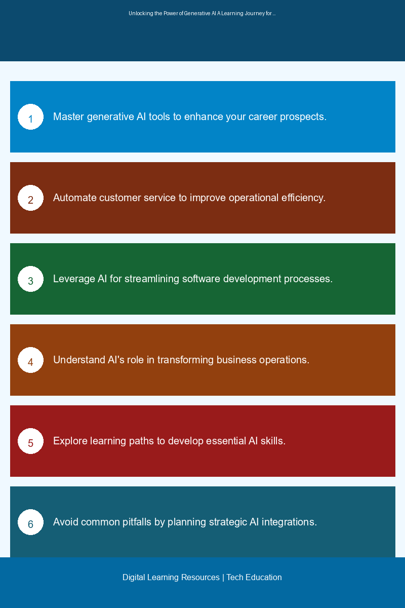 Educational infographic illustrating the benefits and applications of generative AI in business processes