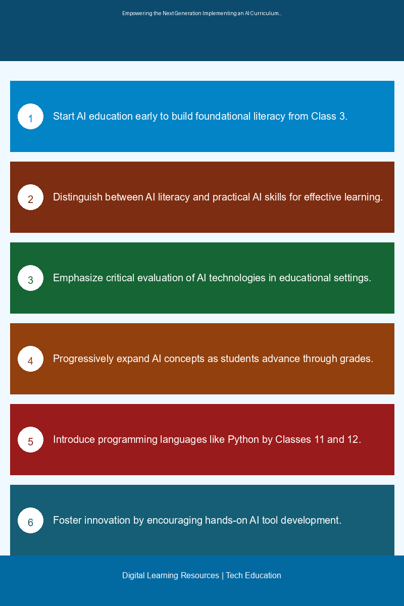 Visual guide illustrating the benefits of AI education and skills development for young learners