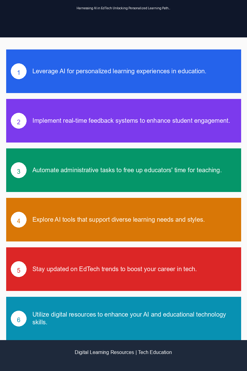 Visual representation of AI applications in EdTech and their benefits for learners and educators