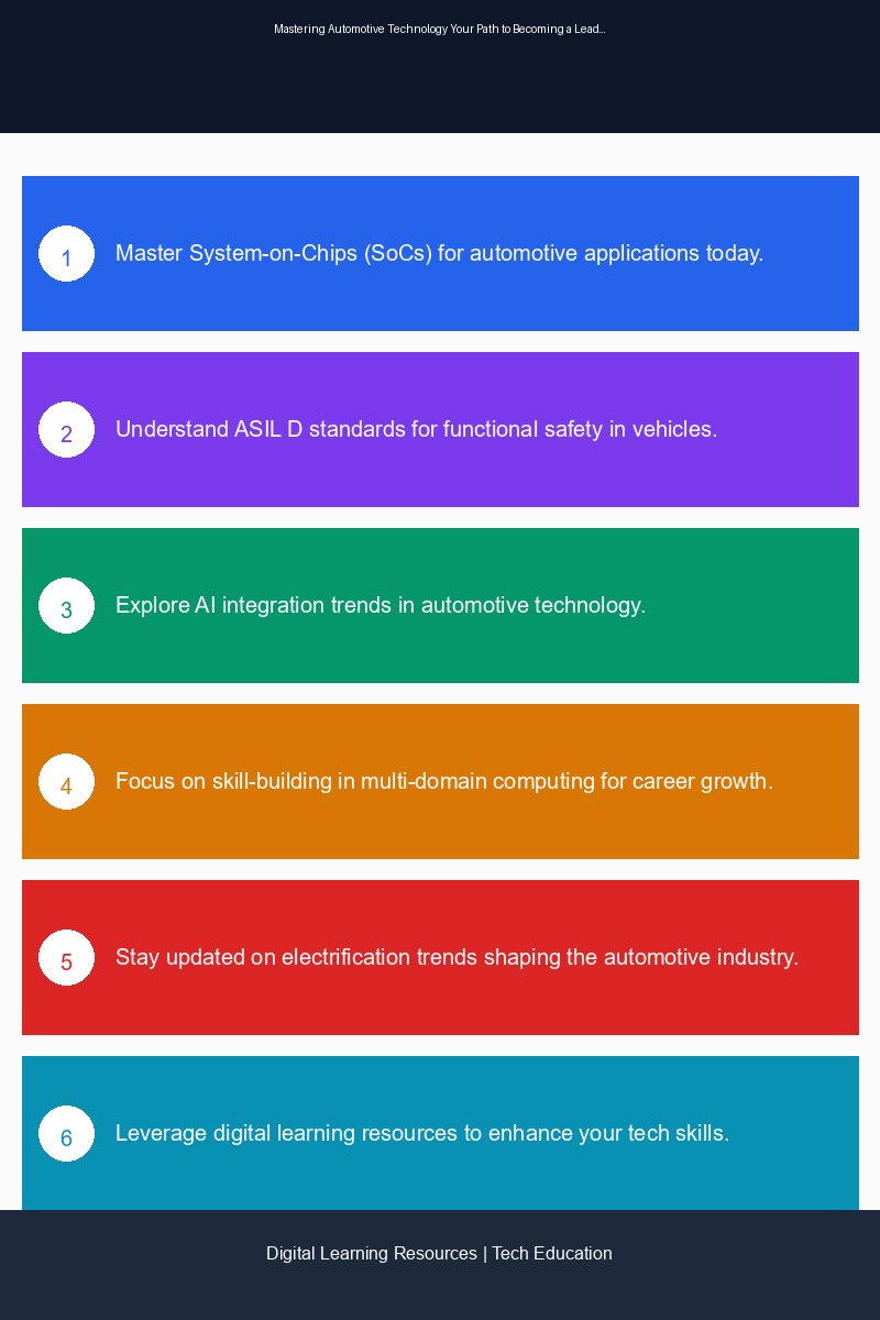 Educational infographic illustrating the role of SoCs in automotive advancements and safety standards