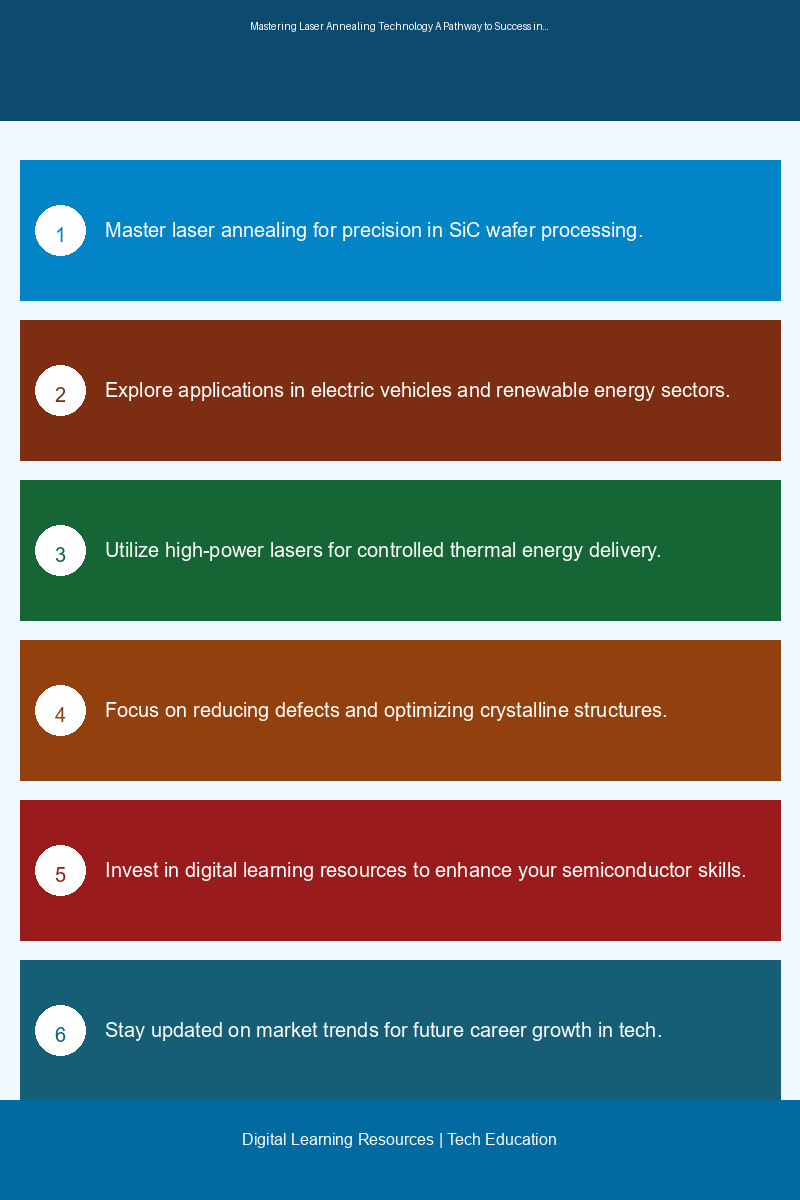 Educational infographic on laser annealing technology applications in SiC wafer processing