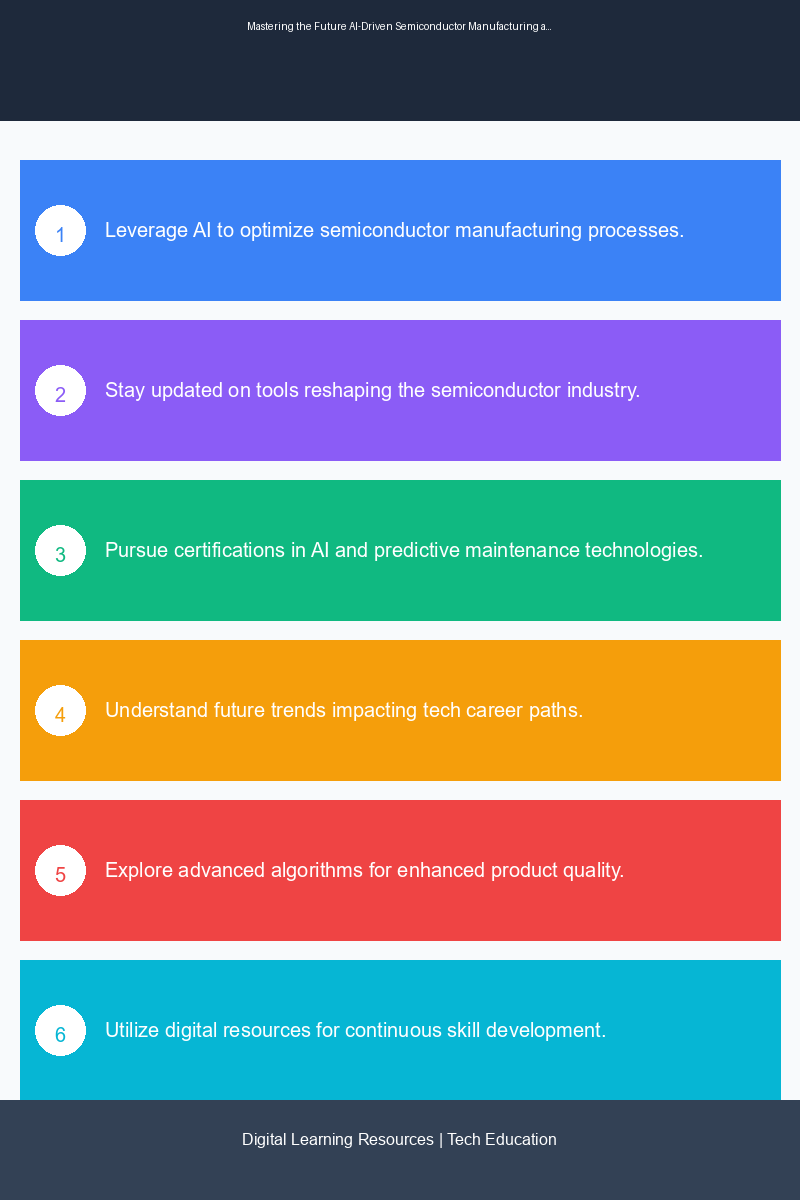Educational infographic on AI-driven semiconductor manufacturing and predictive maintenance techniques