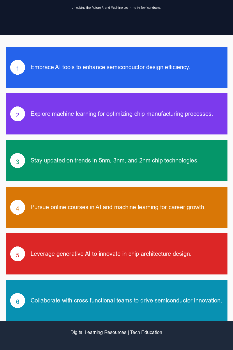 Educational infographic illustrating the impact of AI and machine learning on semiconductor manufacturing processes