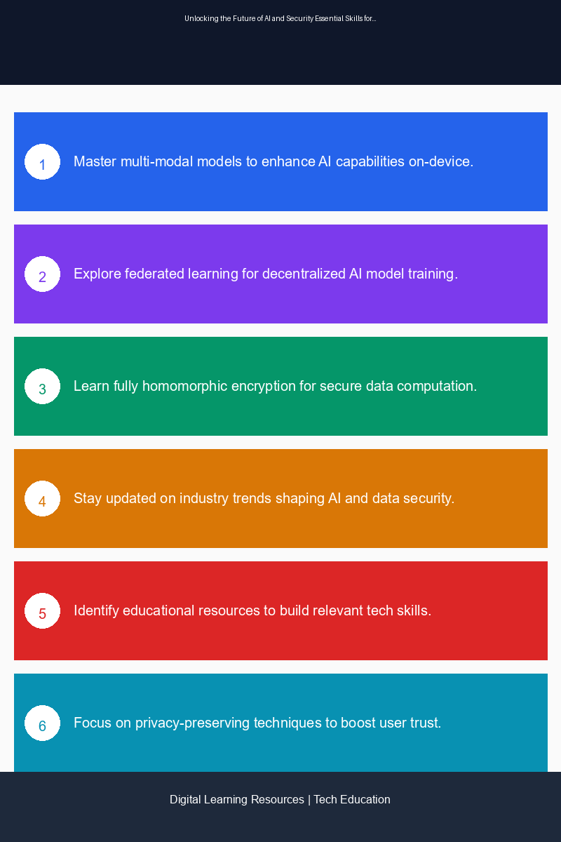 Educational infographic illustrating key concepts in AI security and privacy preservation