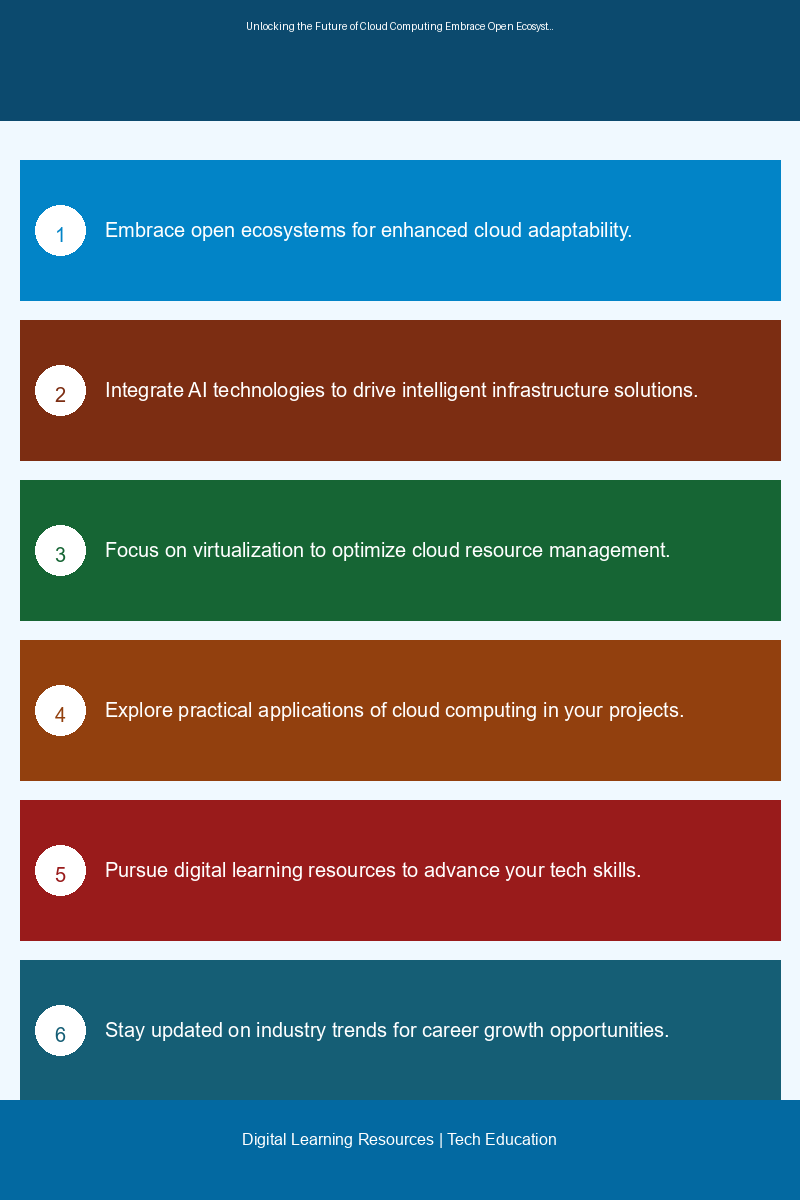Educational infographic on cloud computing trends and AI integration for tech learners