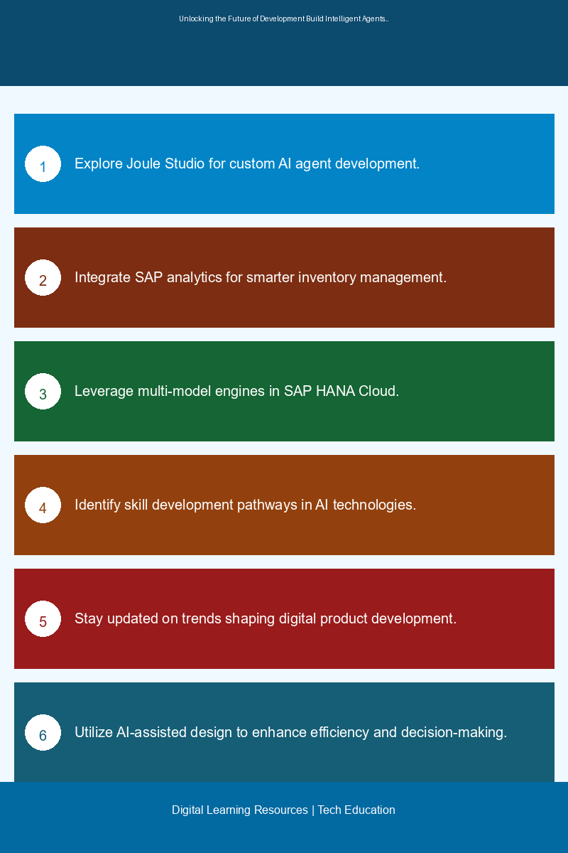 Educational infographic showcasing AI-assisted design and agent development pathways for tech learners