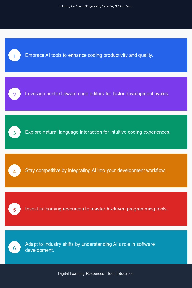 Educational infographic on the impact of AI in software development and coding practices