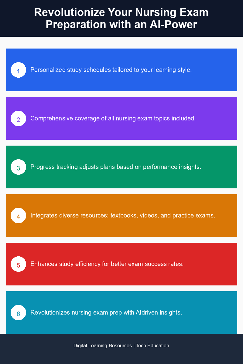 Infographic on benefits of AI in nursing exam preparation