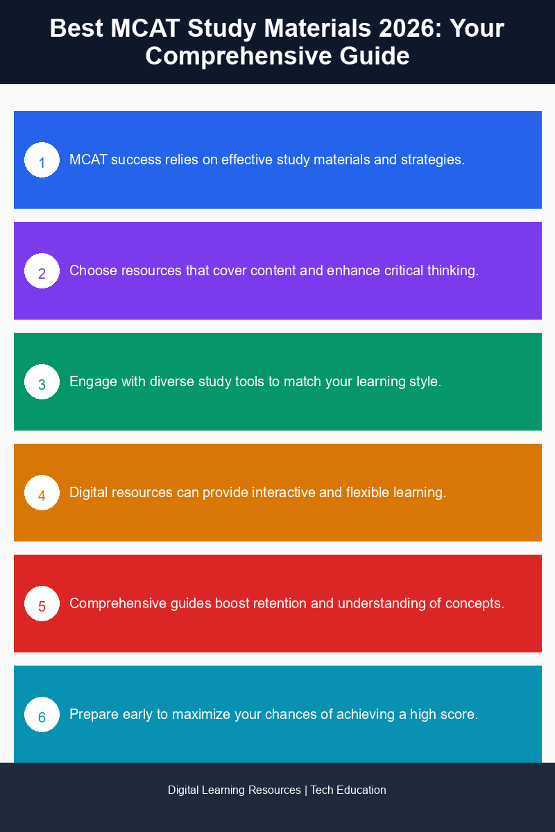 Infographic on Top MCAT Study Resources for 2026