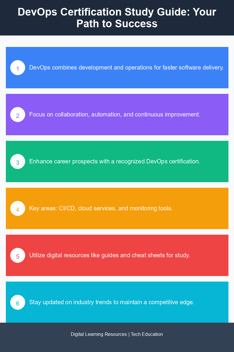 Infographic illustrating key DevOps concepts and practices