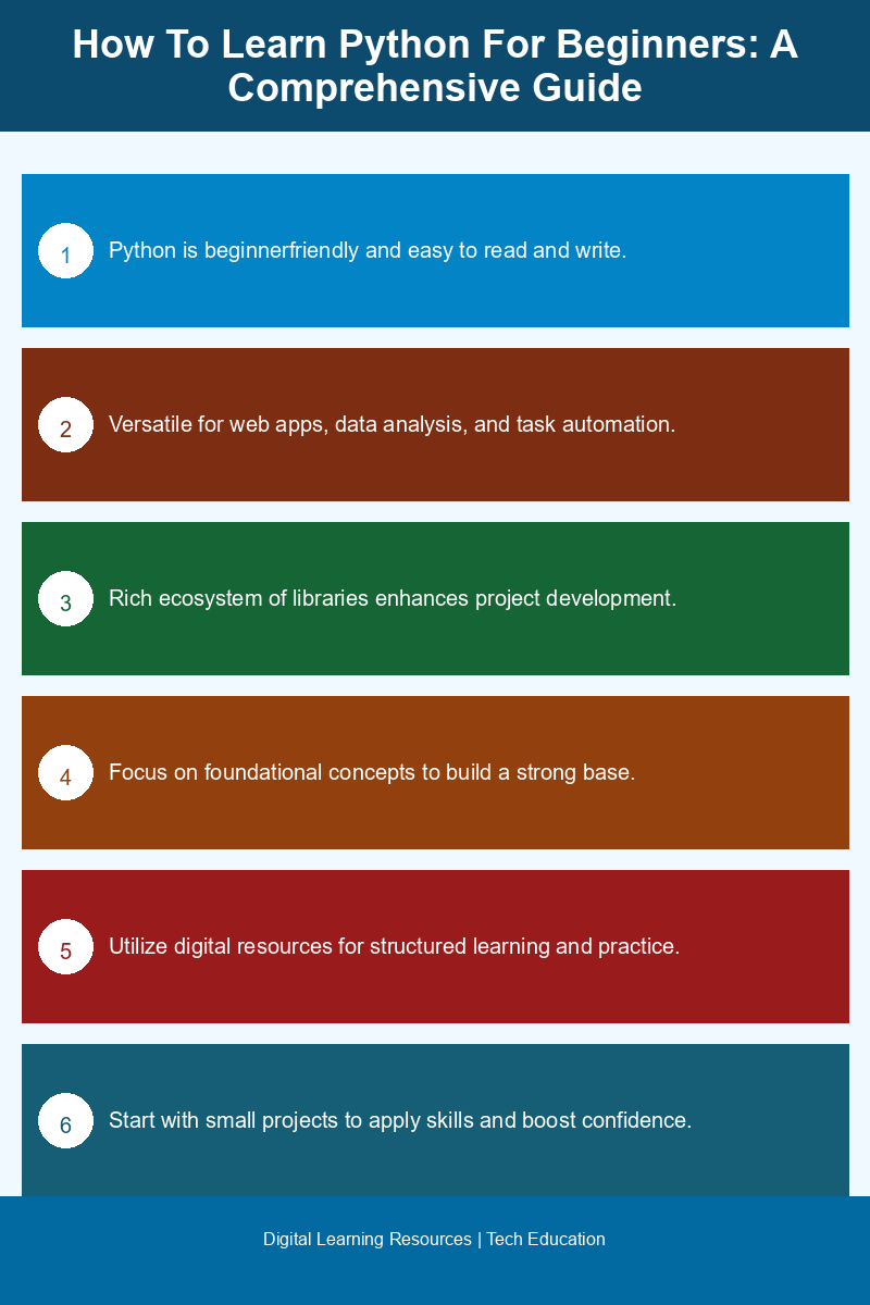 Infographic showing the roadmap to learning Python for beginners