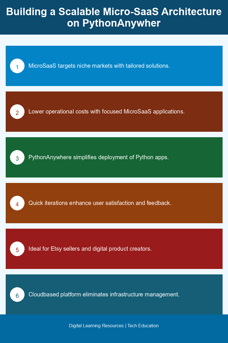 Infographic on building Micro-SaaS applications using PythonAnywhere