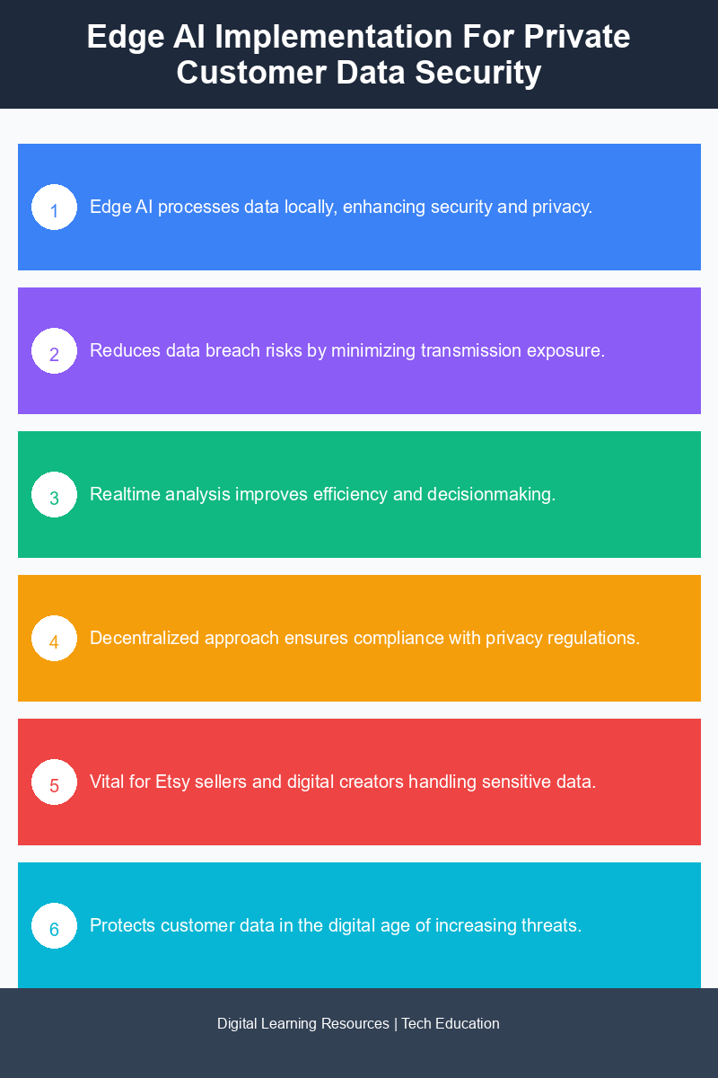 Infographic illustrating the benefits of Edge AI in protecting customer data security