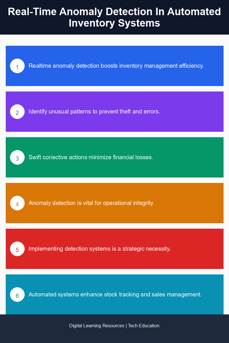 Infographic illustrating the benefits of real-time anomaly detection in inventory management systems
