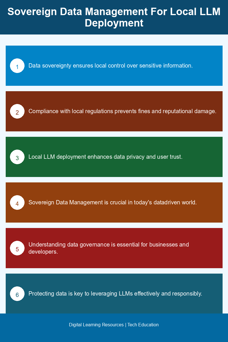Infographic explaining Sovereign Data Management and its relevance to local LLM deployment
