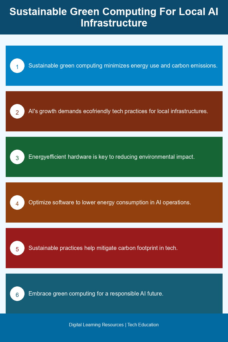 Infographic on sustainable practices for local AI infrastructures