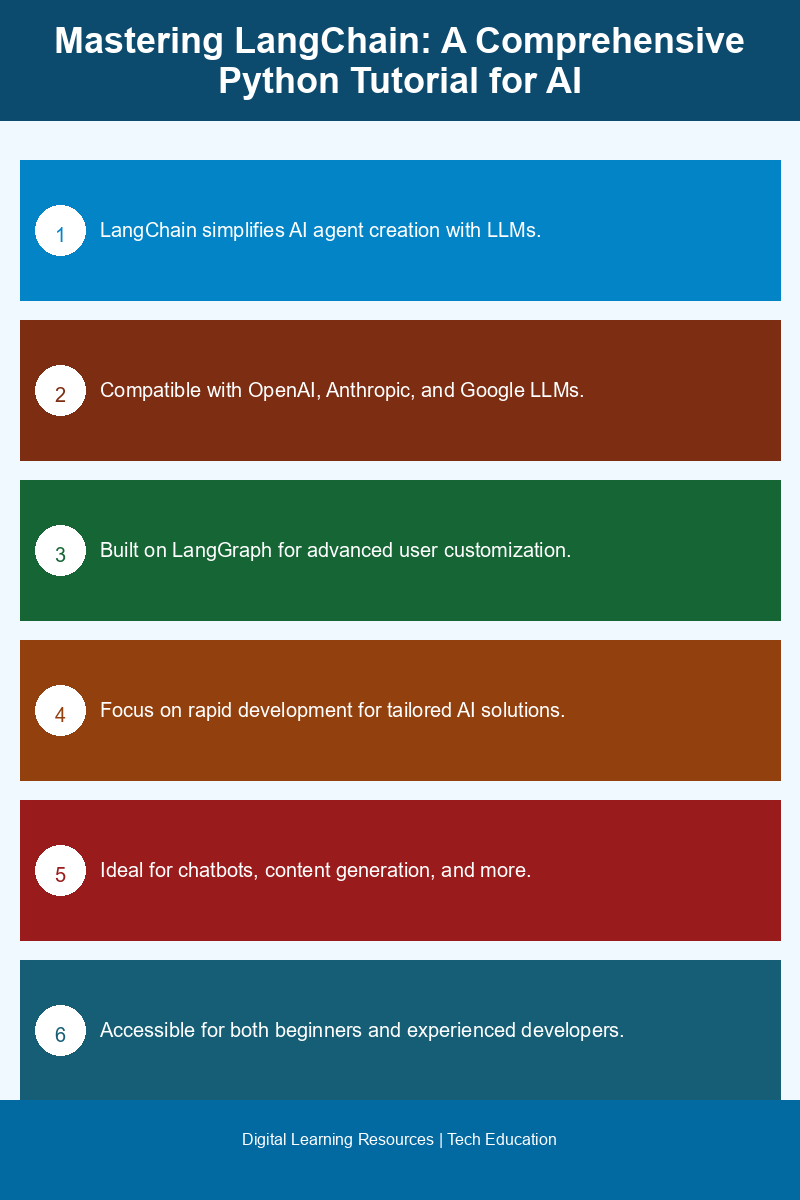 Infographic explaining LangChain features and capabilities