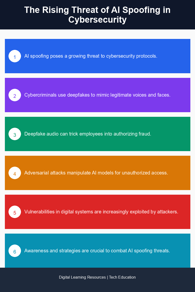 Infographic on AI Spoofing Techniques and Prevention Strategies
