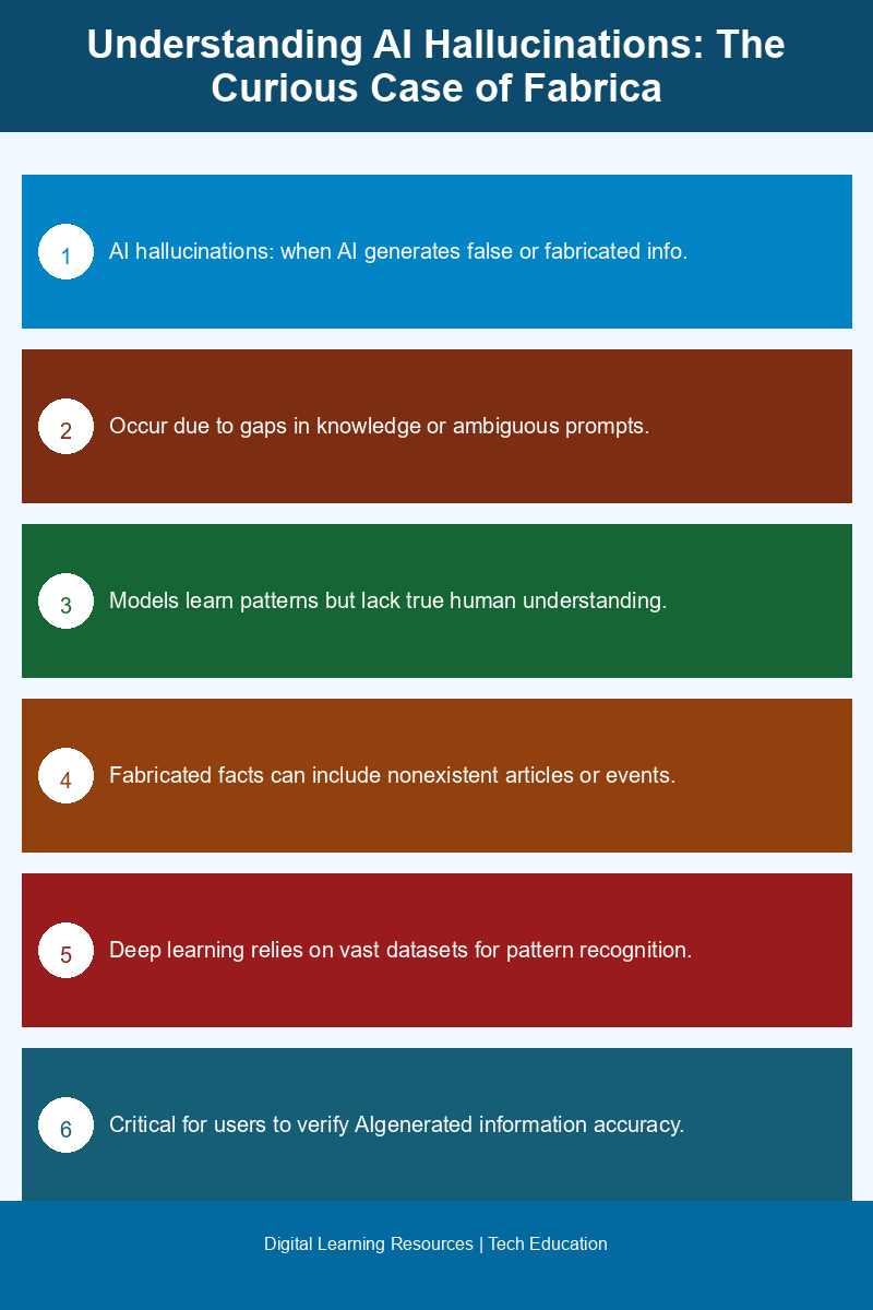 Infographic explaining the causes and mechanisms behind AI hallucinations in language models.