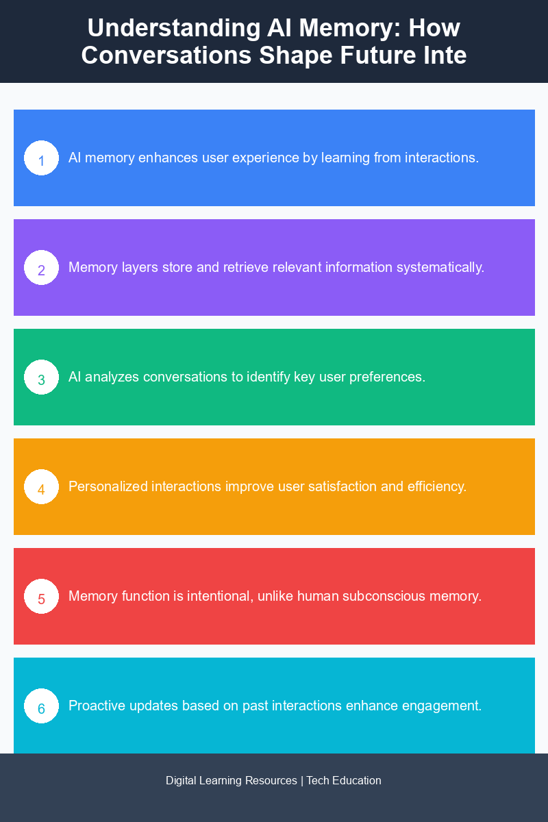 Infographic explaining the mechanism of AI memory and its impact on user experience