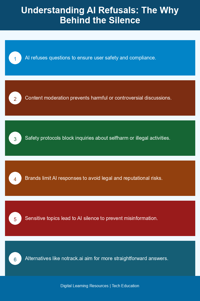 Infographic explaining AI refusal reasons and user impact